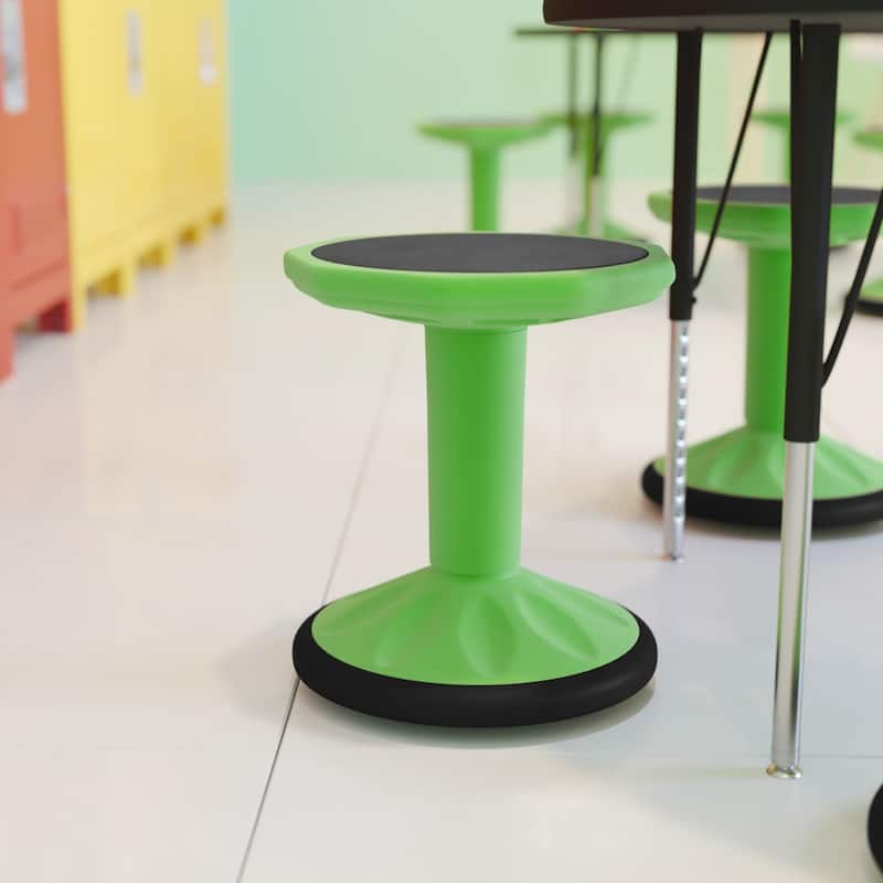 Commercial Fixed Height Collaborative Wobble Stool - 12.75"W x 12.75"D x 16"H