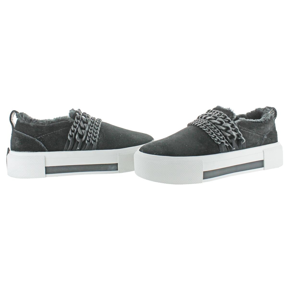 Shop Kendall Kylie Womens Tory Fashion Sneakers Suede Chain Trim Overstock 23563611