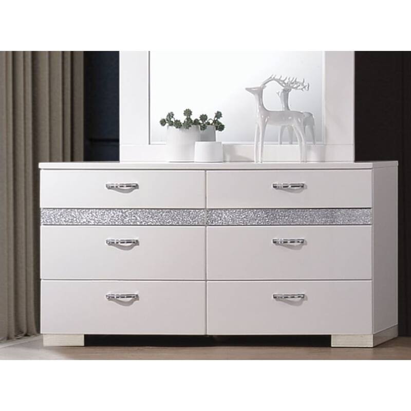 Naima II Dresser in White High Gloss