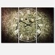 preview thumbnail 2 of 4, Designart 'Fungus on Leather Surface' Cottage 3 Panels Large Wall CLock - 36 in. wide x 28 in. high - 3 panels