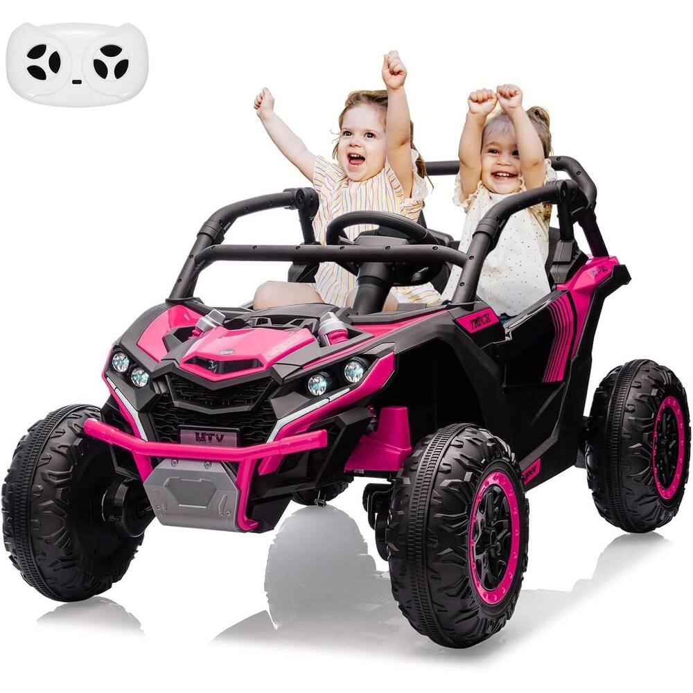 2-Seater Electric Ride-On Car Toy with Remote Control for Best Kids Gift, Black