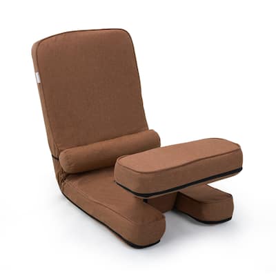Multi-functional Foldable Sofa with Adjustable Angles, Dark Brown