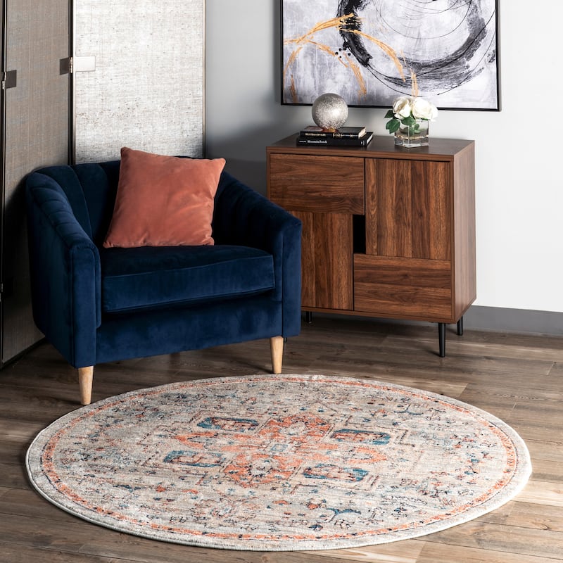 Nuloom Transitional Vintage Medallion Mcfarlad Area Rug