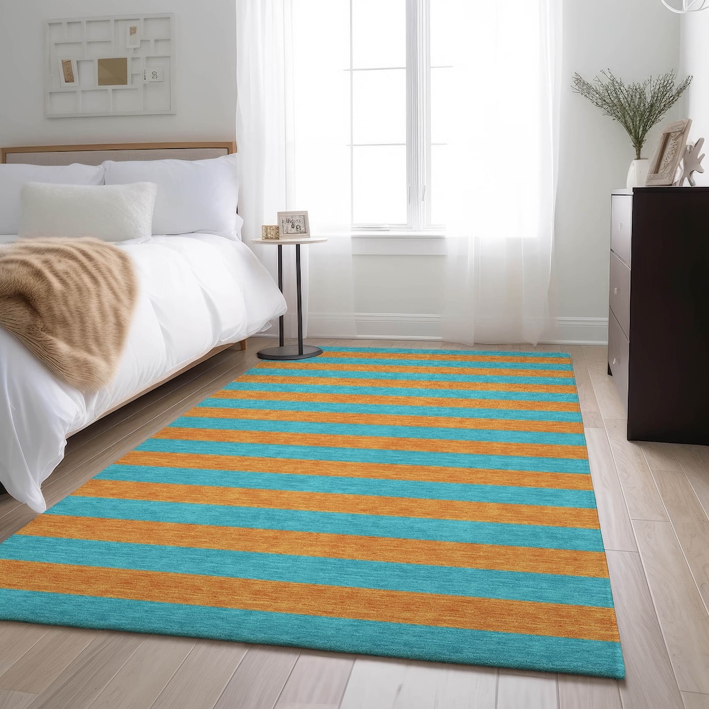 Premium Washable Super Soft Cabana Stripe Mayfield Rug
