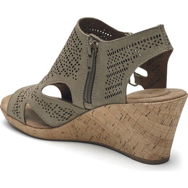 Rockport cobb hill janna perforated on sale wedge sandal