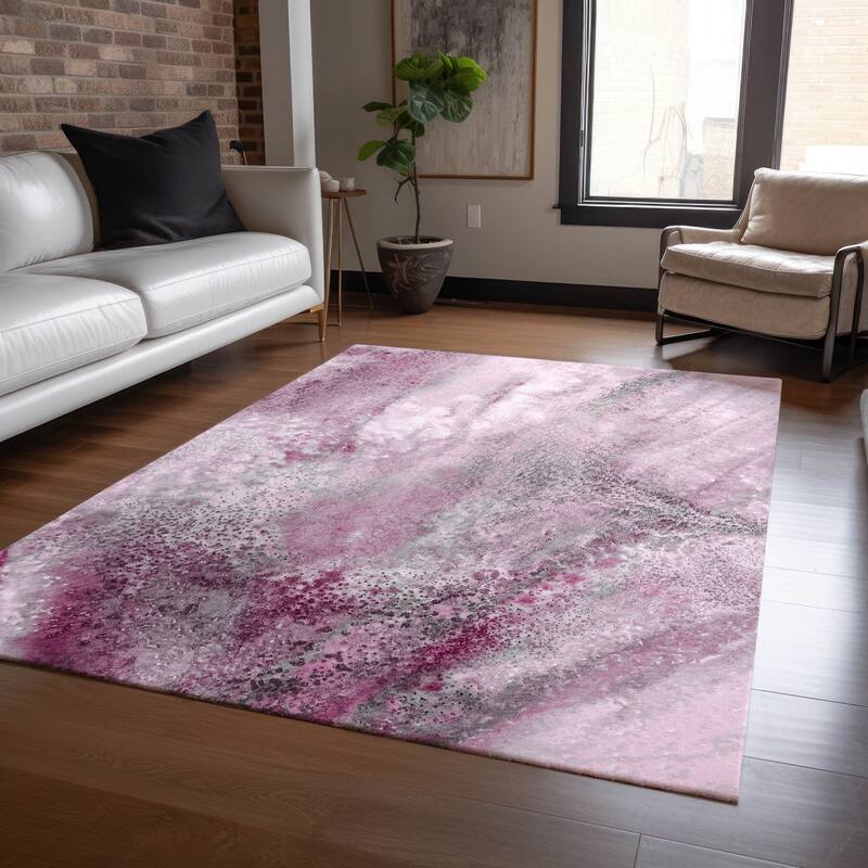 Gaz Artistic Abstract Weather Resistant Current & Stylish Outdoor Rug