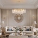 preview thumbnail 13 of 16, 40 in. Gold Modern Crystal Chandelier Tree Branches Rectangular Chandelier Kitchen Island Pendent Light for Dining Room