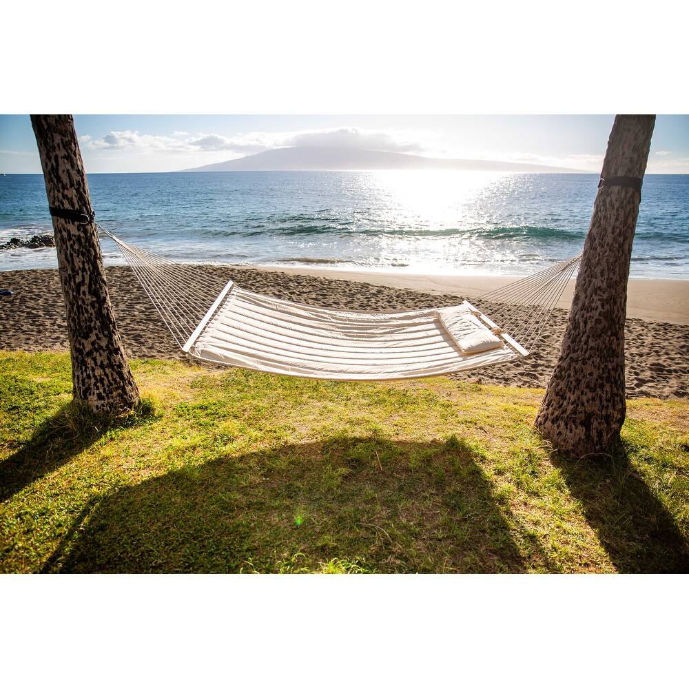 Outdoor Portable 2 Person Hammock with Spreader Bar - 78.7*55.1