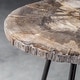 preview thumbnail 2 of 4, Uttermost Mircea 16" Wide Cross Section Petrified Wood Accent Table by