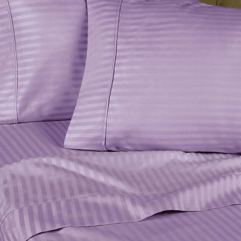 Superior Egyptian Cotton 300 Thread Count Stripe Deep Pocket Bed Sheet Set