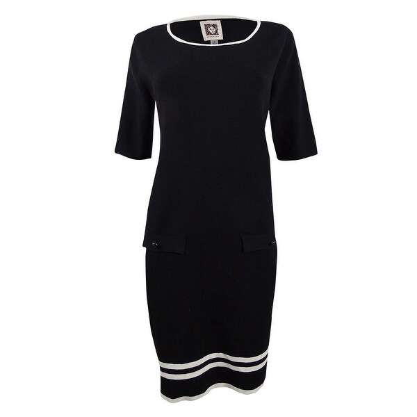 anne klein black and white dress