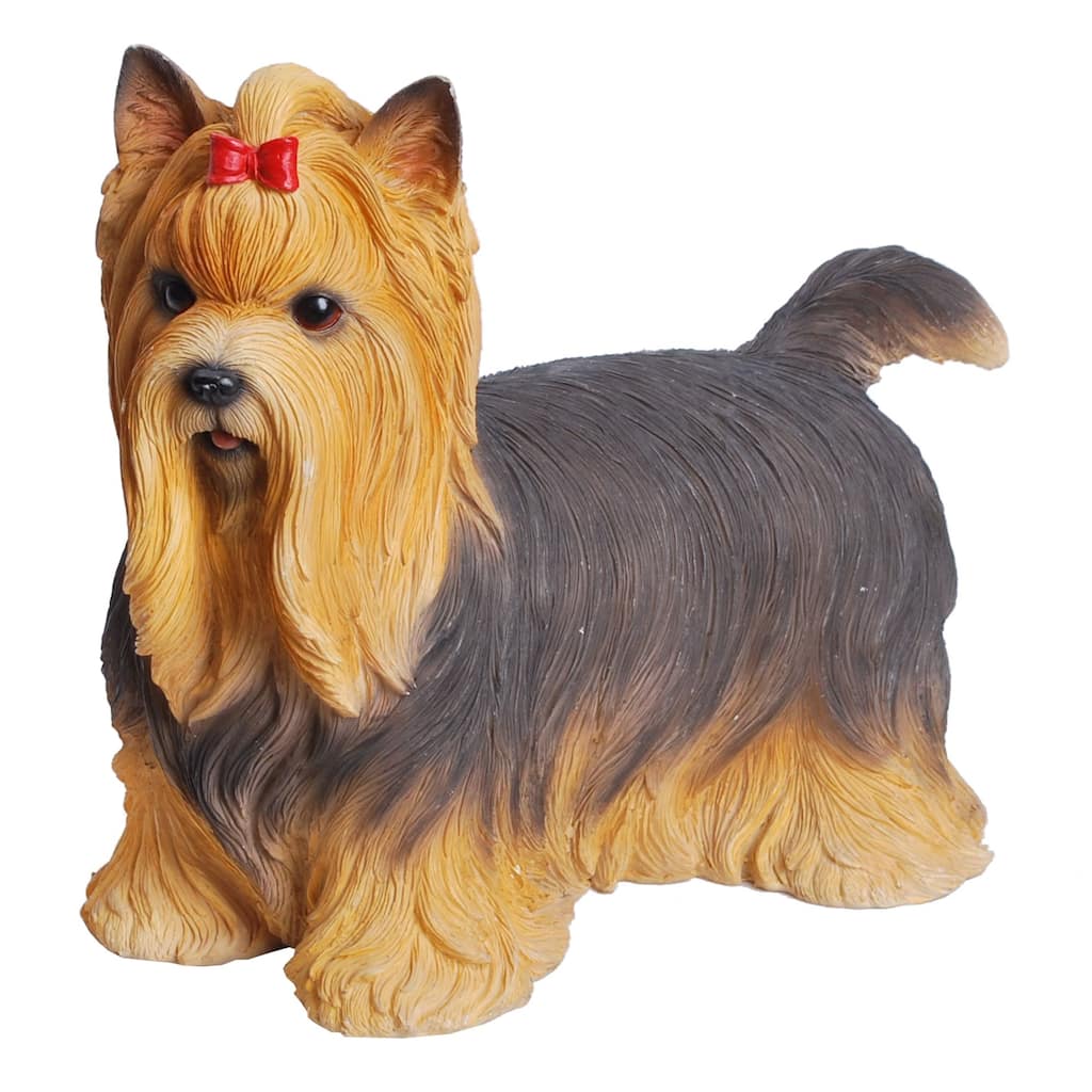 12" Brown and Black Yorkshire Terrier Statue Figurine