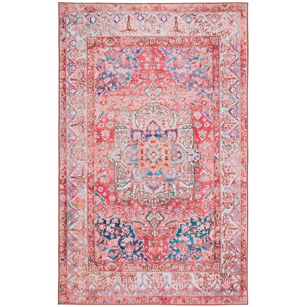 SAFAVIEH Tucson Machine Washable Slip Resistant Fedra Oriental Medallion