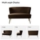 preview thumbnail 80 of 114, HULALA HOME Monica Modern Velvet Curved Tufted Back Loveseat with Metal Tapered Legs