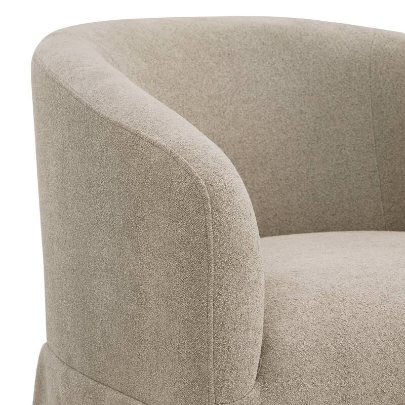 Luke Faux Slipcovered Swivel Accent Chairs for Living Room
