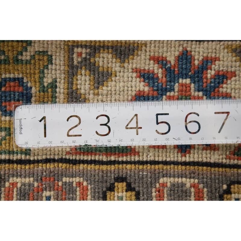 Blue Traditional Kazak Oriental Foyer Rug Hand-Knotted Wool Carpet - 2'8" x 4'3"