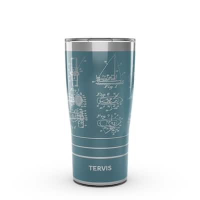 Tervis Traveler Tradewinds Collection Sail Schematic Triple Walled Insulated Travel Tumbler, Stainless Steel