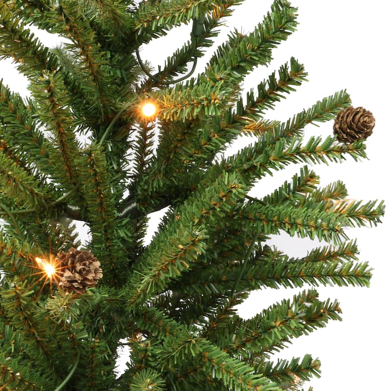 Puleo International Pre-Lit 6' Fir Artificial Christmas Tree