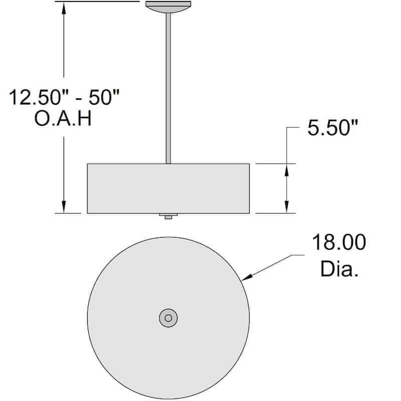 Access Lighting Mid Town 18" LED Pendant or Semi-Flush