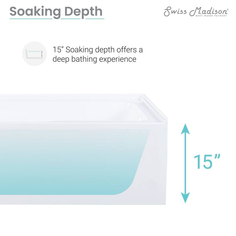 Voltaire 60" X 30" Alcove Bathtub with Apron