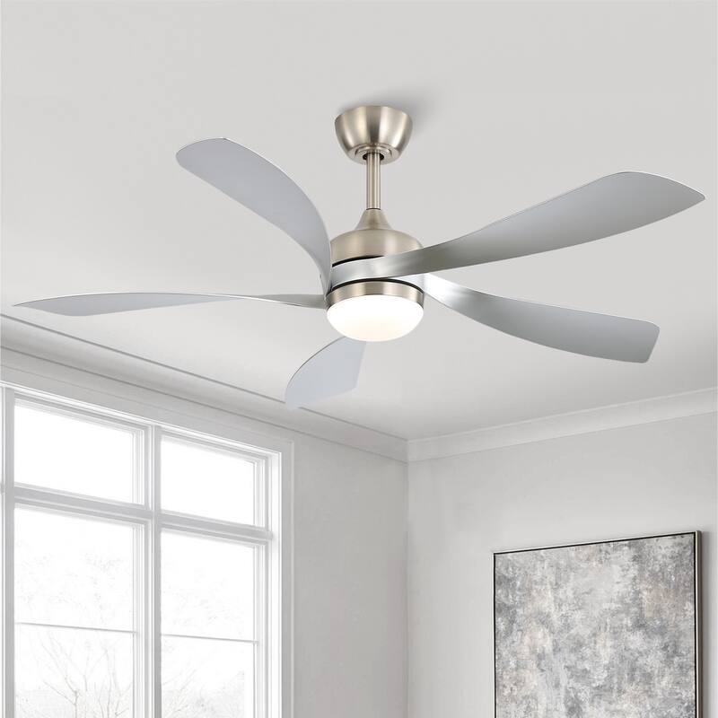 52 Inch Ceiling Fan with Light and Remote for Living Room Bedroom Dining Room Patio Farmhouse - 52 Inches - Nickle