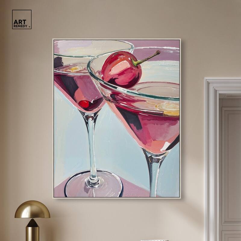 Cherry Cosmo Canvas by Art Remedy