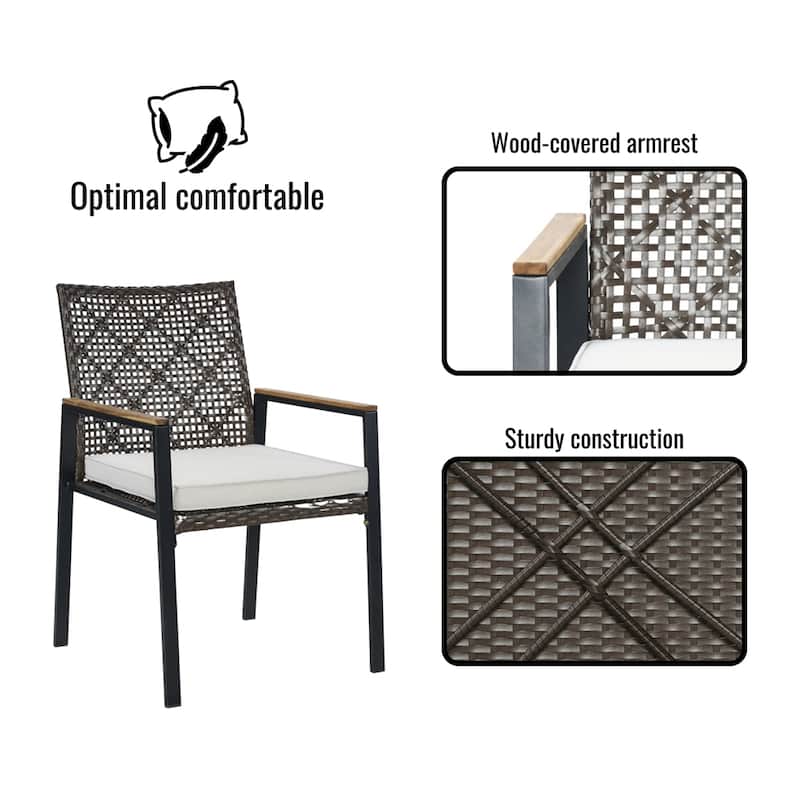 All Weather 5-Piece Patio Dining Table Sets,Patio Conversation Set