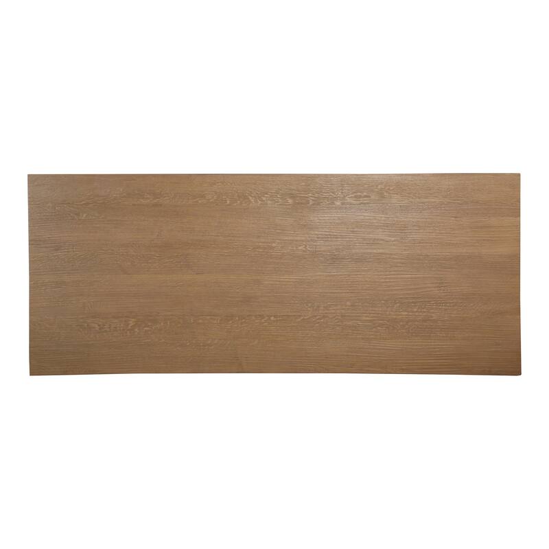 Aurelle Home Komi Rustic Simple Solid Oak Dining Table