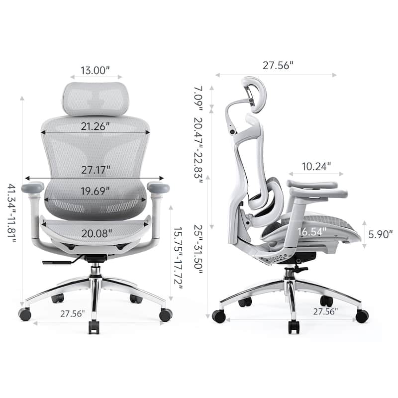 SIHOO Ergonomic Ofiice Chair Doro-C300, Auto-Adaptive Lumbar Support, and 3D Linkage Armrests, Black - 78*70*125