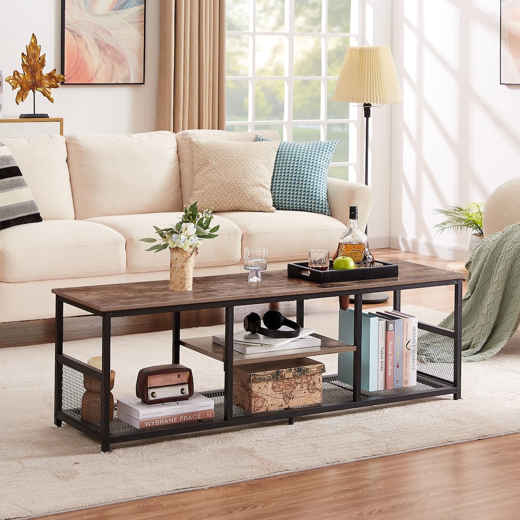 Taomika Modern Nightstands, Coffe Table, Coffe Table Sets, 5 Options, Brown