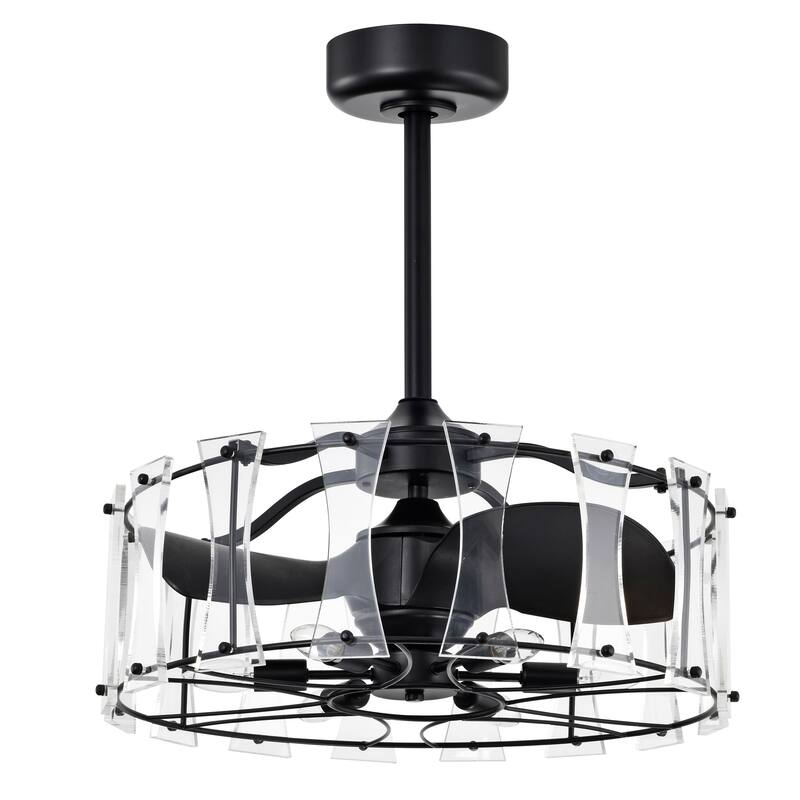 25 Inch Modern style Fandelier Lighted with Remote