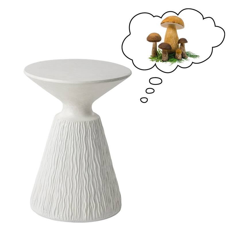 COSIEST Outdoor Patio Round Pedestal End Table, Side Table