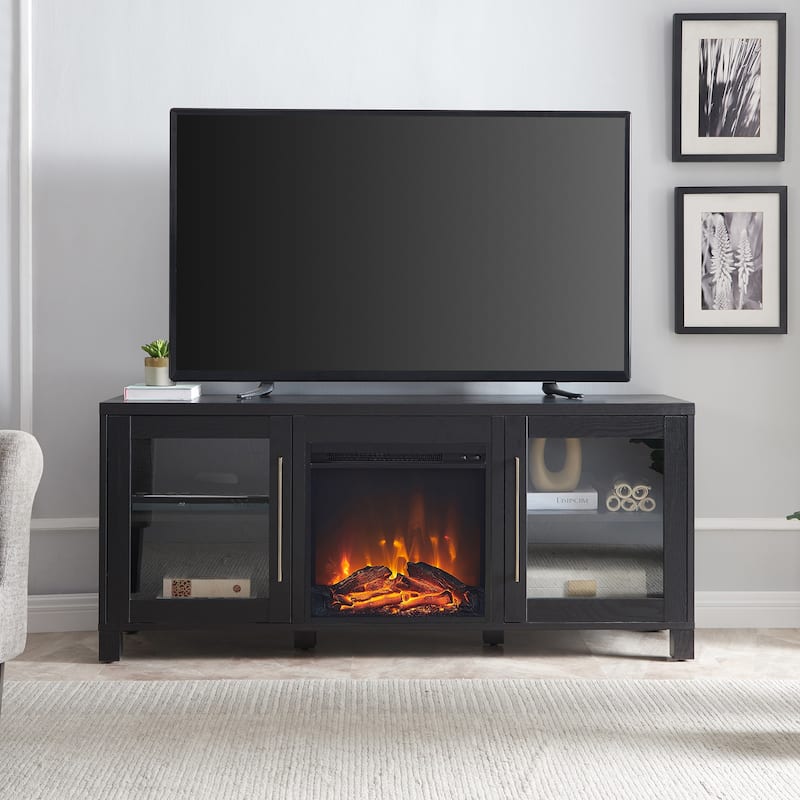 Quincy TV Stand with Fireplace Insert