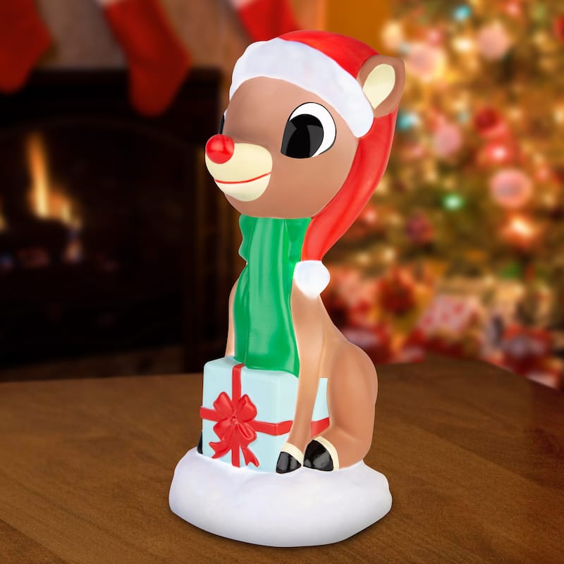 Lighted Blow Mold Decor-Rudolph-14"-Rudolph