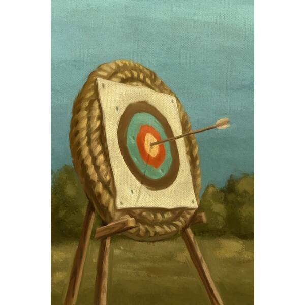Shop Archery Oil Painting Lantern Press Artwork Playing Card