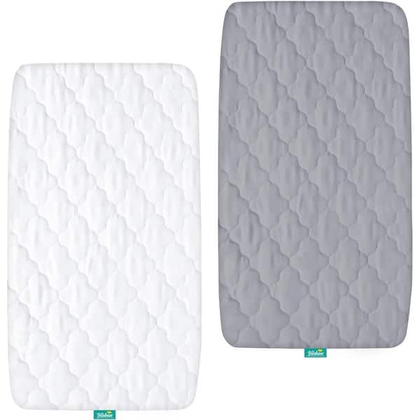 slide 2 of 7, Baby Waterproof Bassinet Mattress Protector, Noiseless and Dust Mite Allergen Proof Bassinet Sheets, 17" x 33" - 17" x 33"