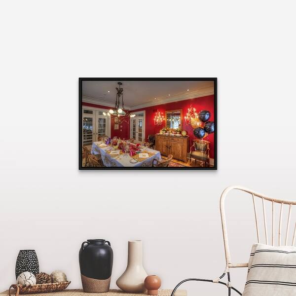Shop A Dining Room With A Table And Place Setting Black Float