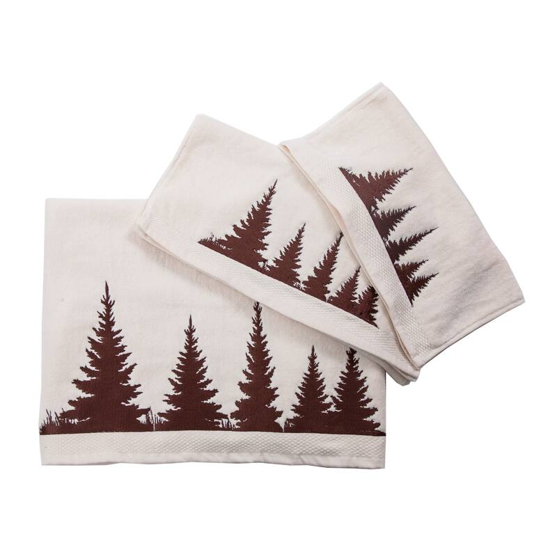 Paseo Road by HiEnd Accents Clearwater Pines Towel Set, 3PC - Cream