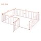 preview thumbnail 7 of 30, Full Size Metal Floor Bed Frame with Fence and Door for Kids' Bedroom