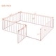 preview thumbnail 7 of 30, Full Size Metal Floor Bed Frame with Fence and Door for Kids