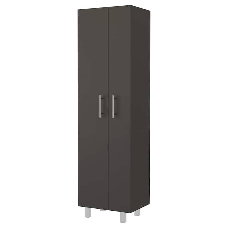 Norway Broom Closet Pantry, Five Shelves, and Double Door Cabinet - N/A