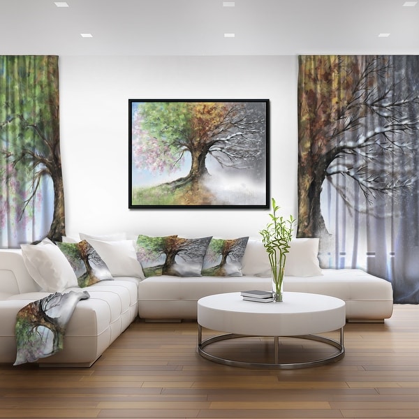 Tree With Four Seasons Tree Canvas Art Print On Sale Overstock 12117250
