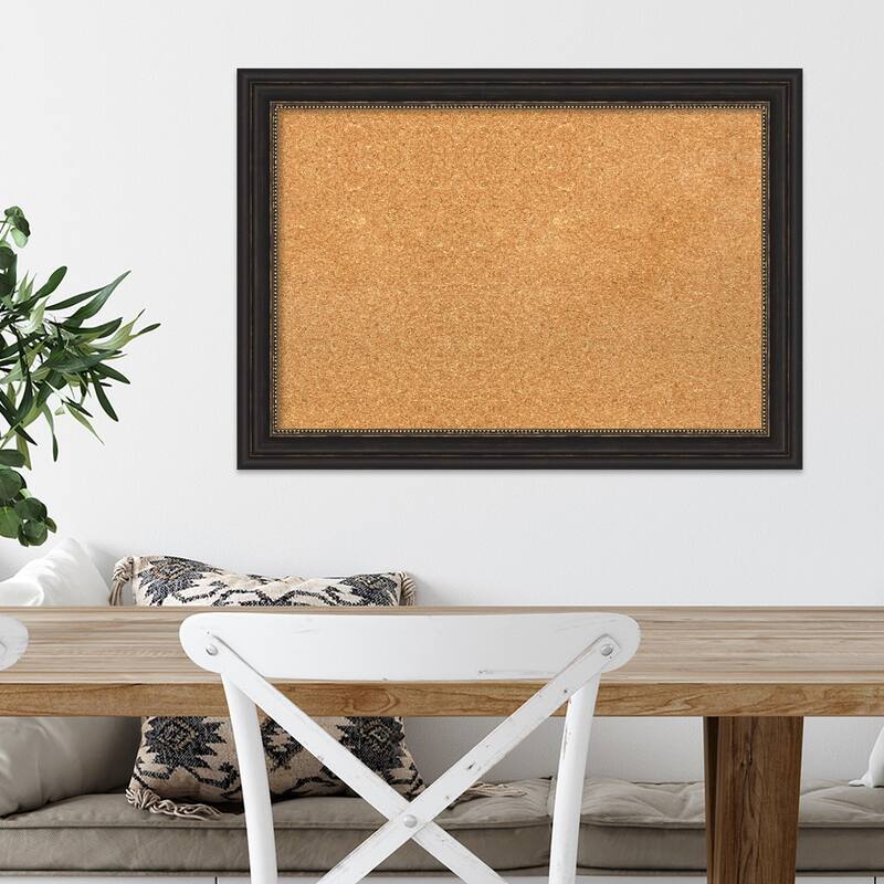 Accent Bronze Narrow Framed Cork Bulletin Memo Board