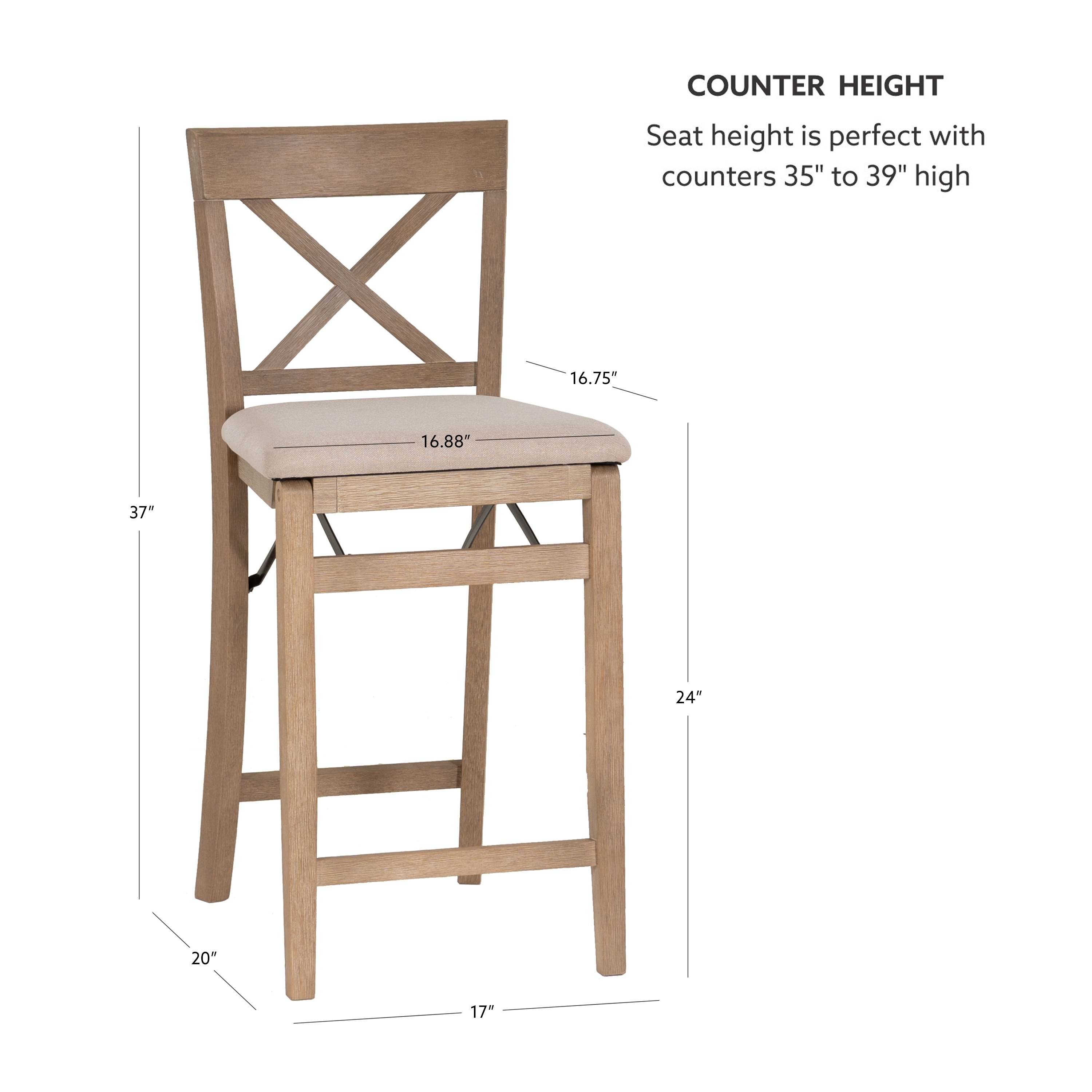 Linon 24-Inch Folding Counter Stool On Sale Overstock 19424546