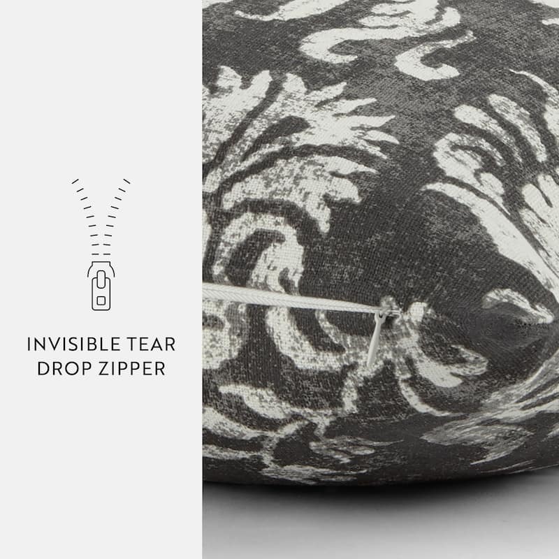 Elegant Patterns Cotton Decor Throw Pillow in Distressed Floral