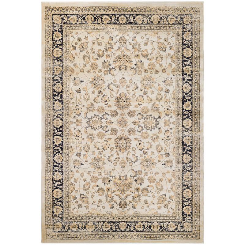 Couristan Zahara Farahan Amulet Area Rug - 5'3" x 7'6" - Cream/Black