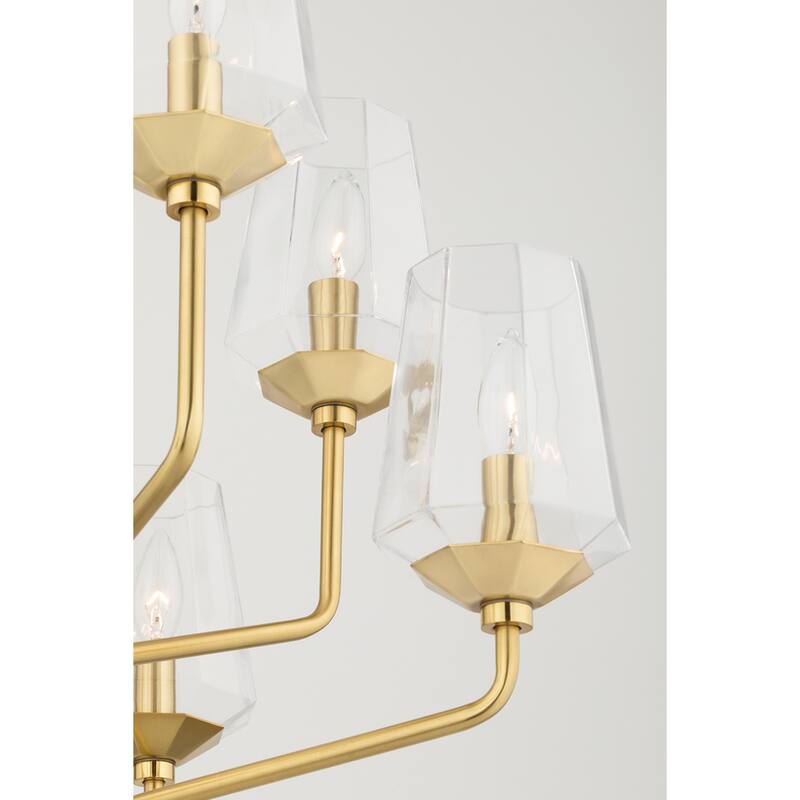 Mitzi by Hudson Valley Kayla 8-Light Chandelier with Clear Glass