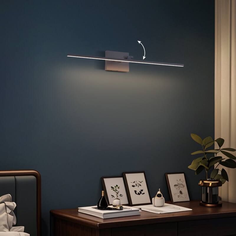 28" Swivel Integrated Dimmable LED Rechargeable Picture Light, Sensor, by JONATHAN Y - N/A