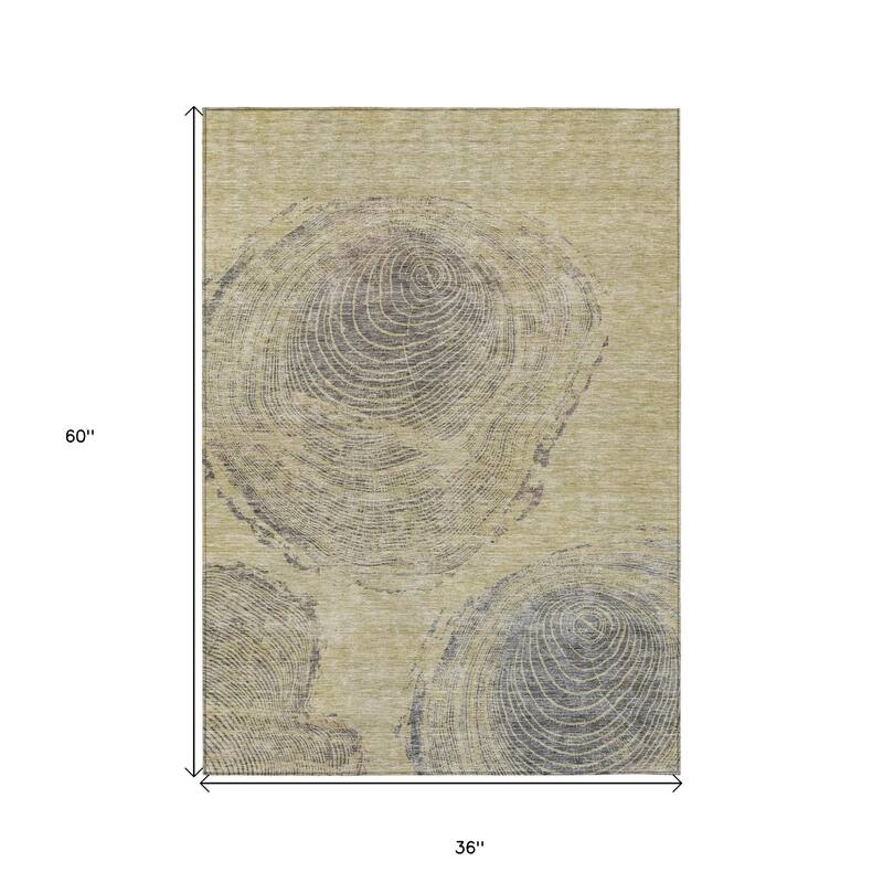 HomeRoots Abstract Transitional Rectangle Outdoor Rug