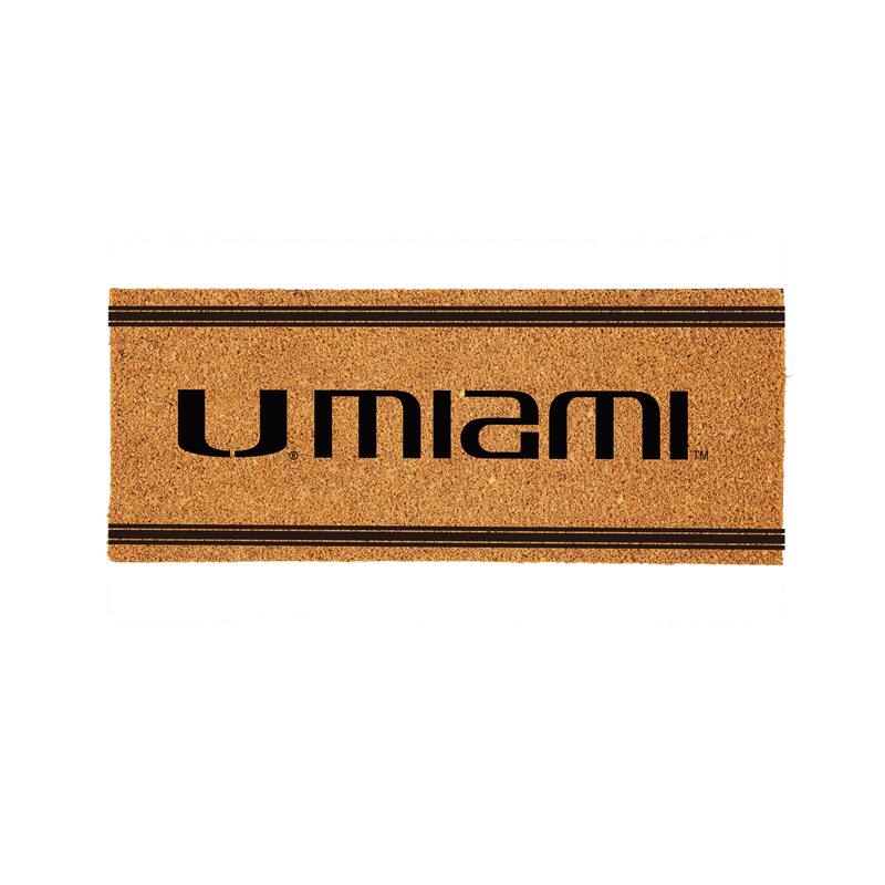 University of Miami Monochrome Indoor/Outdoor Coir Door Mat